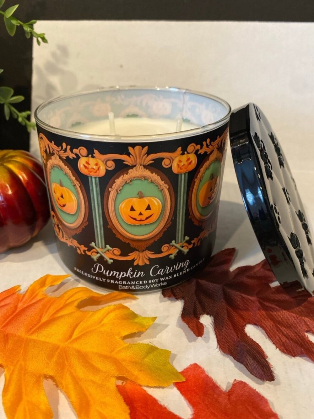 “Pumpkin Carving” Bath & Body Works New 3 Wick Candle